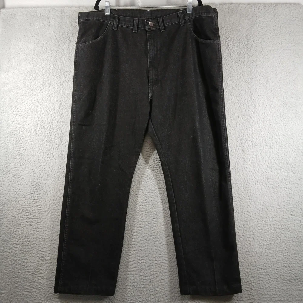 Wrangler Authentics Jeans‎ Straight Leg Black Denim 44x30